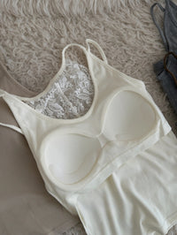 Kelly Designs Lace Back Slim Fit Bra. Tank Top (Instock)
