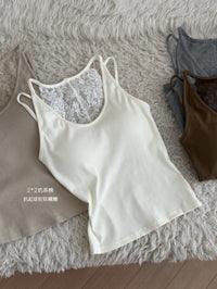 Kelly Designs Lace Back Slim Fit Bra. Tank Top (Instock)