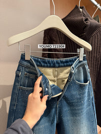 Kelly Designs Fleece Bling bling Blue Jeans (Instock)