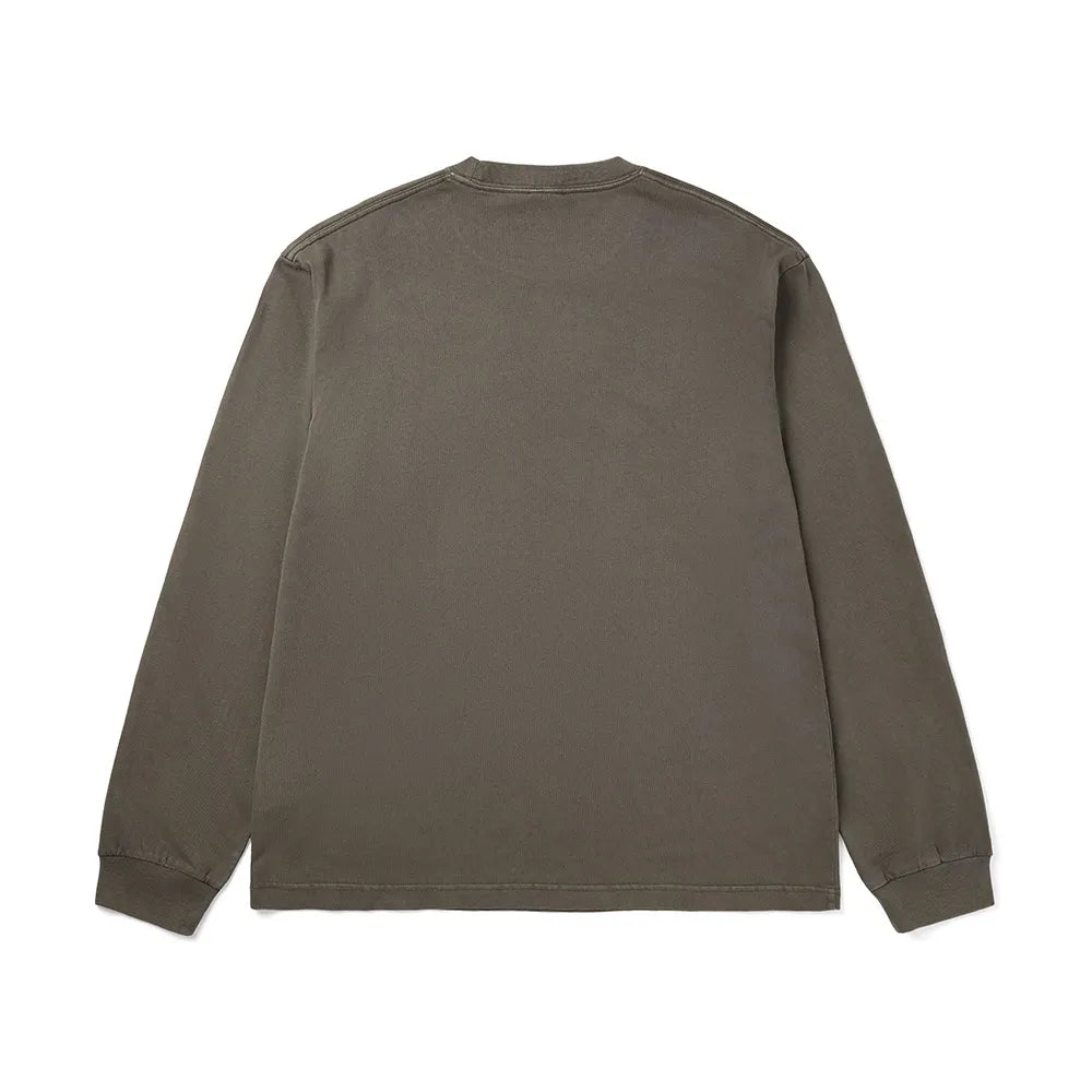 CHAMPION Korea Arch Logo Loose-Fit Appliqué Long-Sleeve T-Shirt – Brown | BTS V Pick (Preorder)