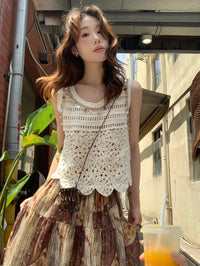 Kelly Designs Hollow-out knitted Tank Top (Instock)