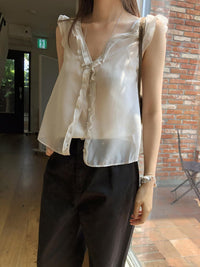 Korean APM Collection Floras Blouse Set - 2 Colors (Instock)
