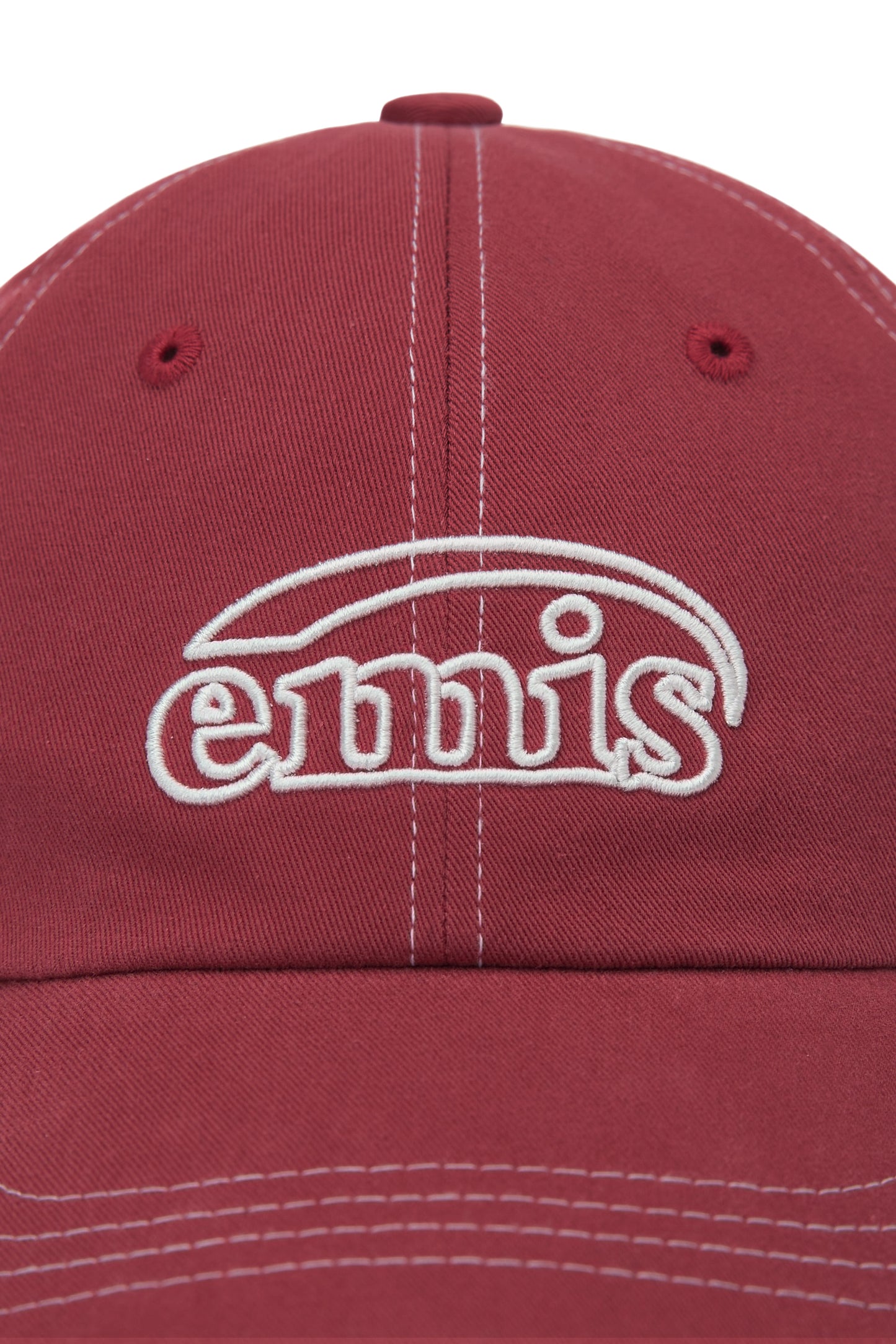 EMIS WHITE STITCH BALL CAP-RED(Preorder)