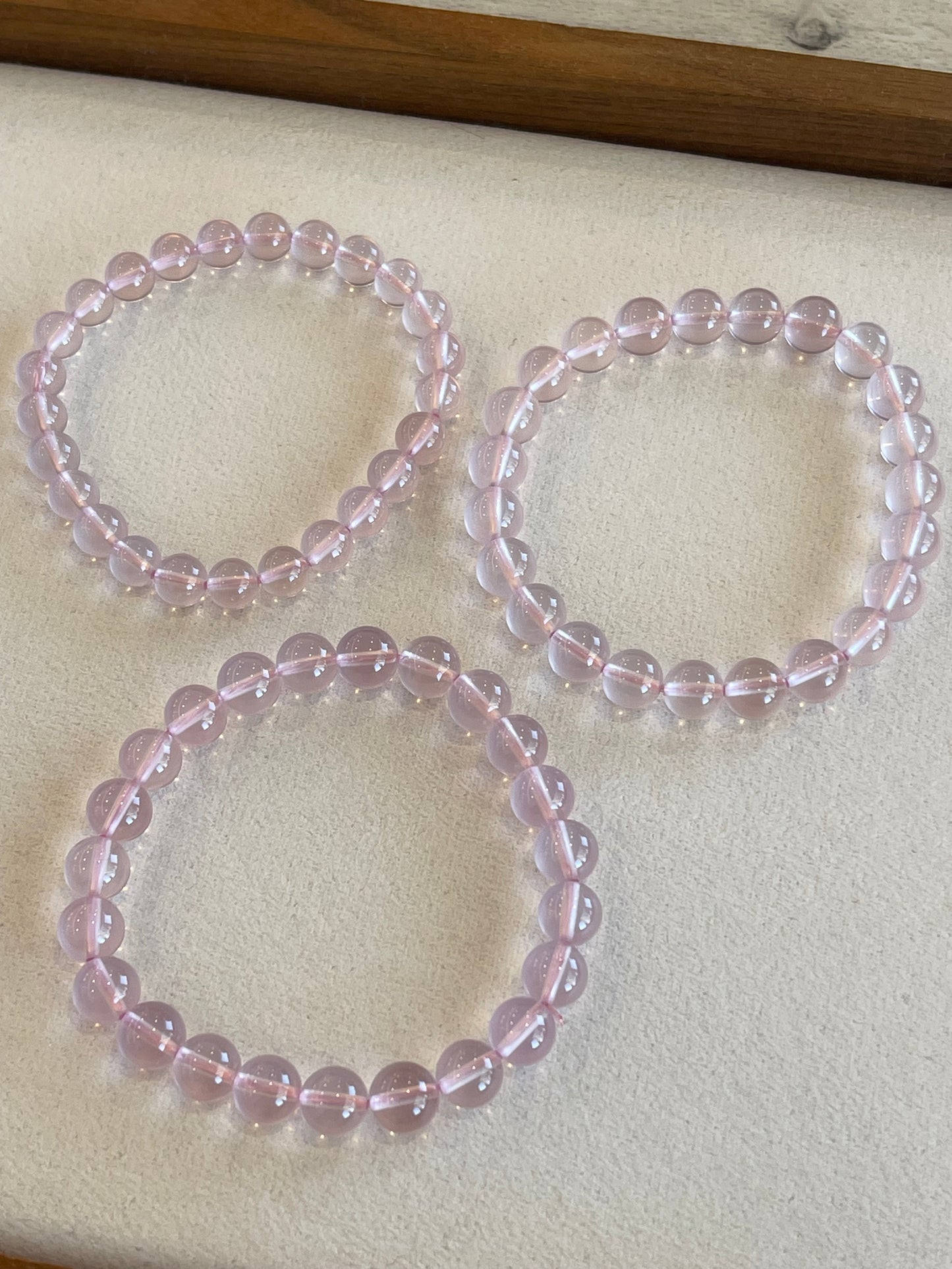 Kelly Designs Natural Pink Six Star Crystal Bracelet (Instock)