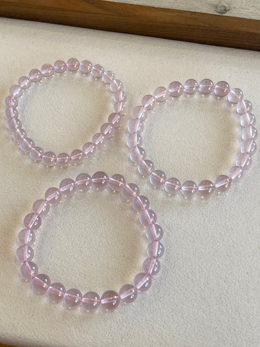 Kelly Designs Natural Pink Six Star Crystal Bracelet (Instock)