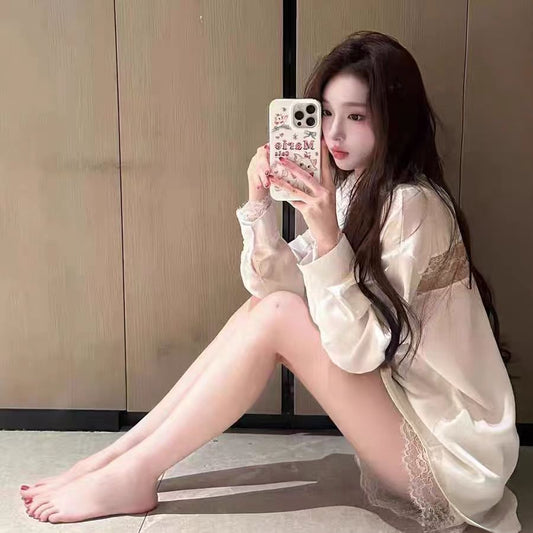 Kelly Designs White Lace Pajamas (Instock)