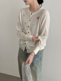 Kelly Designs Fine Wool Embroidered Cardigan - 3 Colors (Instock)