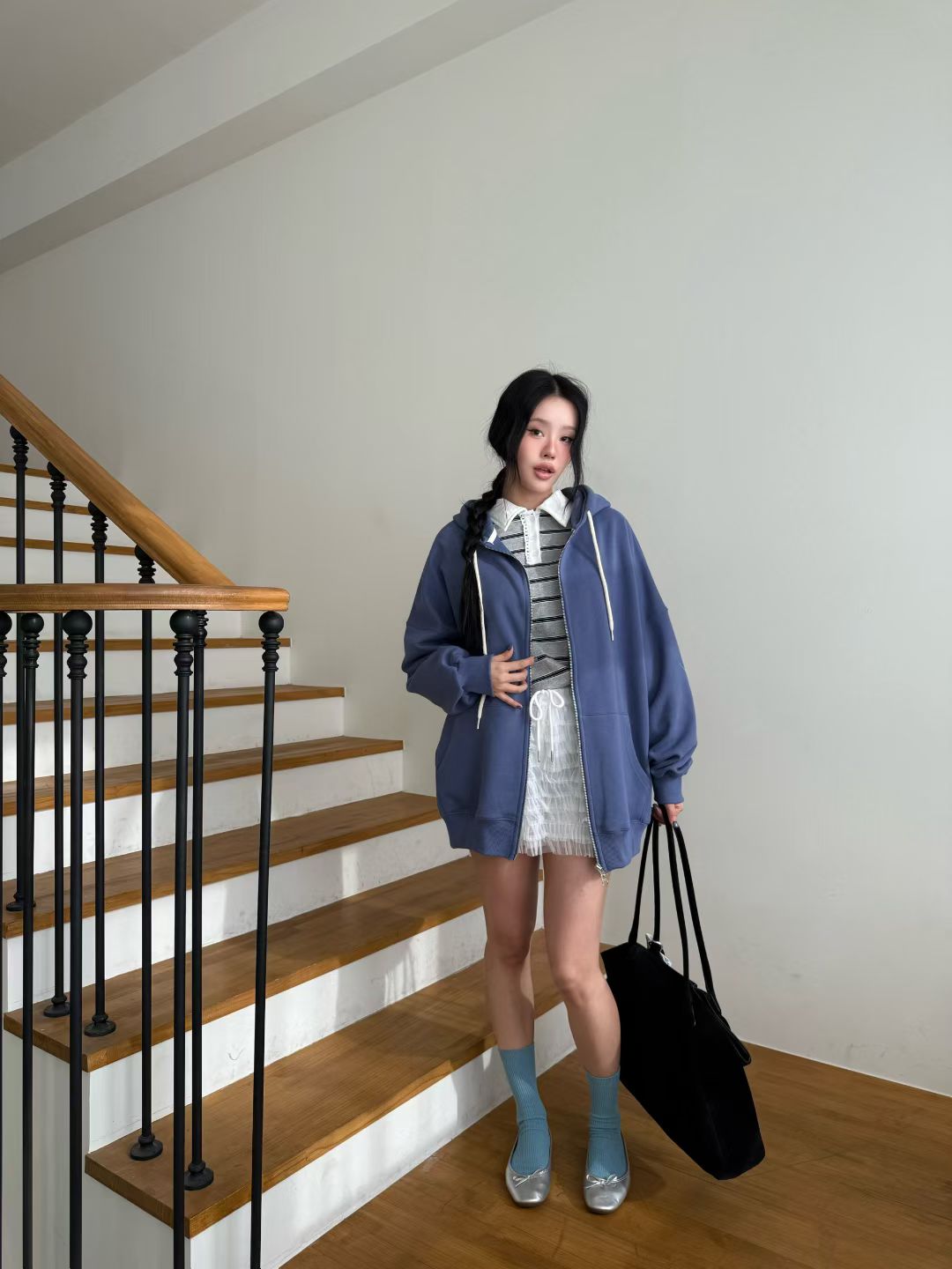 Korean APM Collection Horse Zip Up Jacket - 3 Colors (Instock)