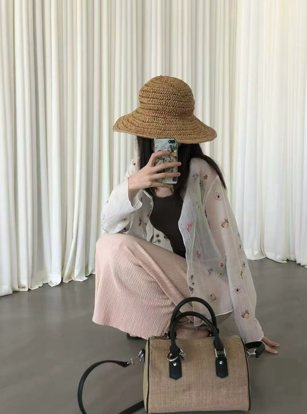 Korean APM Collection Floras White Cardigan (Instock)