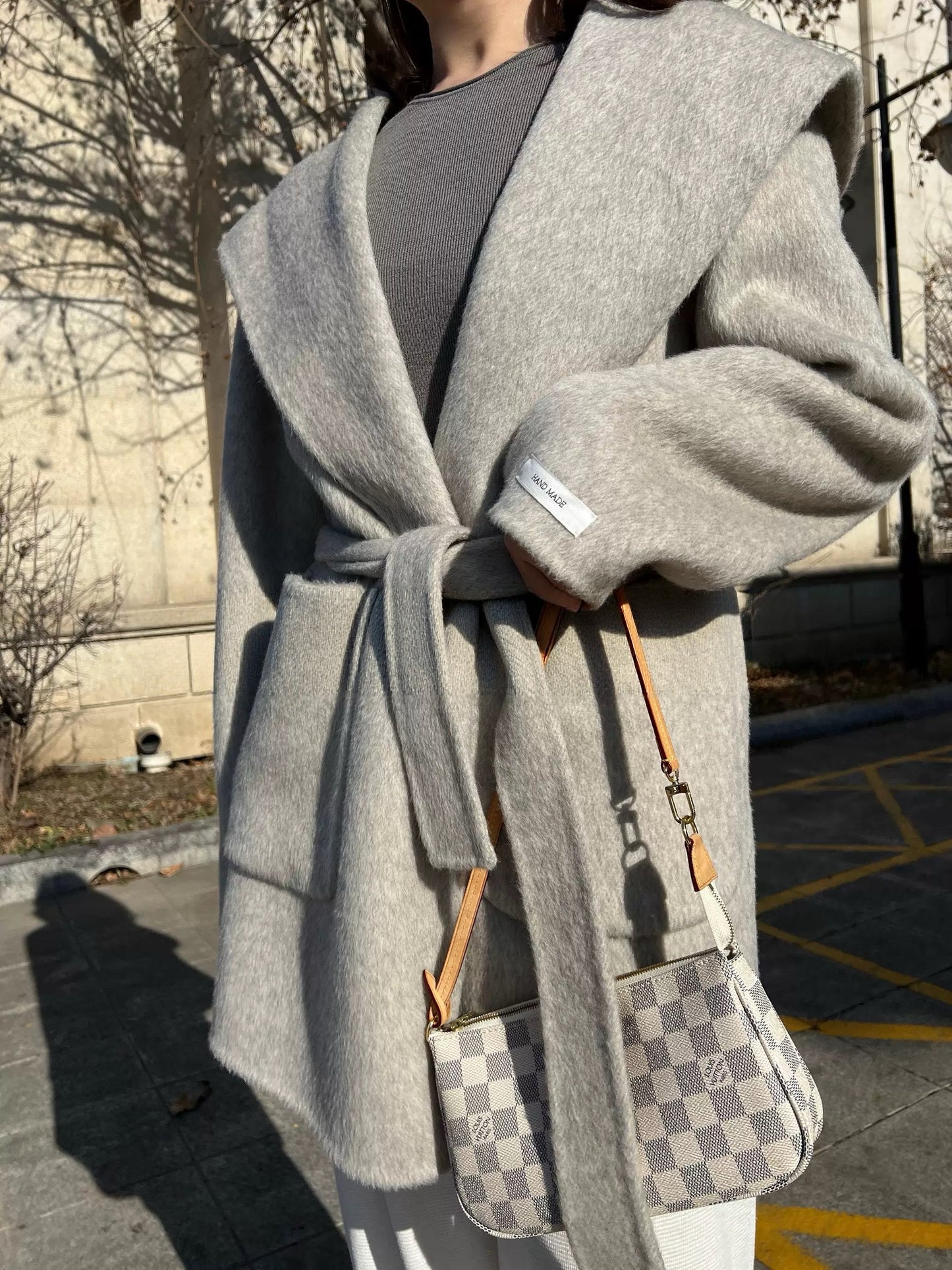 Kelly Designs short hooded wool coat (Instock）