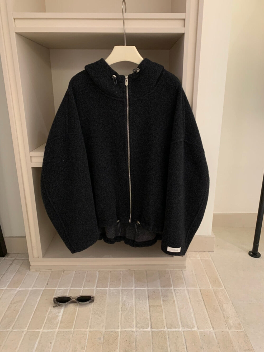 Kelly Designs Handmade 100% Australian Wool Oversized Hooded Coat – Dark Grey (Instock)