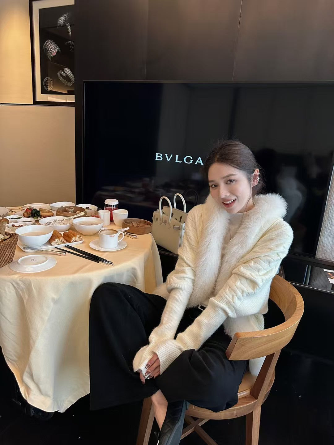 Kelly Designs 2 colors Fox Fur Cardigan (Instock)