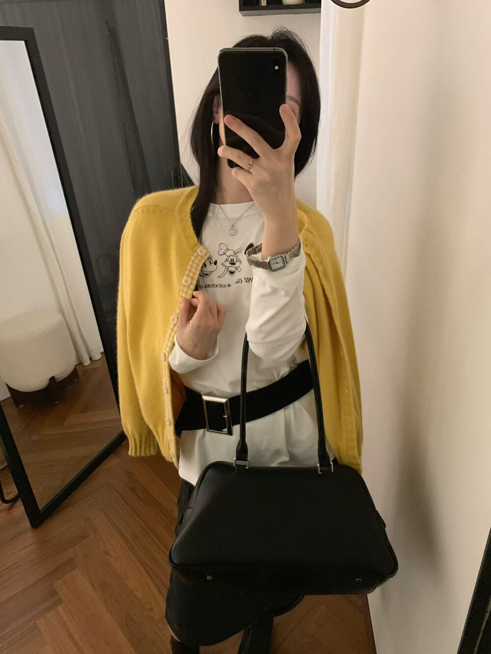 Kelly Designs Brushed Cotton Long-Sleeve Tee – Mickey Mouse Print (Instock)