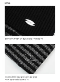 Korean Collection Striped Knit Shorts (Instock)