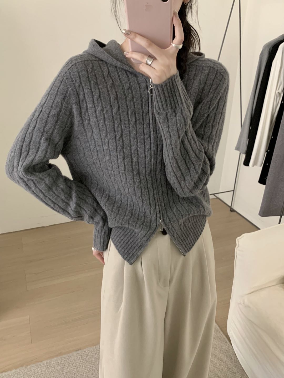 Kelly Designs Wool Multiple Colors Zip Up Cardigan (Instock)