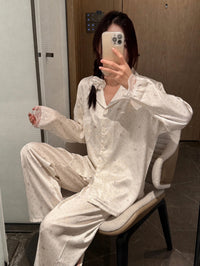 Kelly Designs Floral Bunny Satin Pajama Set with Lace Trim & Scrunchie (Instock)