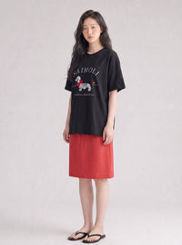 Korean APM Collection Hand Made Puppy Black Tshirt (Instock)