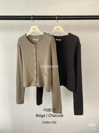 Korean APM Collection Awesome Cotton Ribbed Cardigan (Instock)