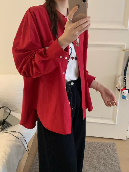 Kelly Designs Red Blouse (Instock)