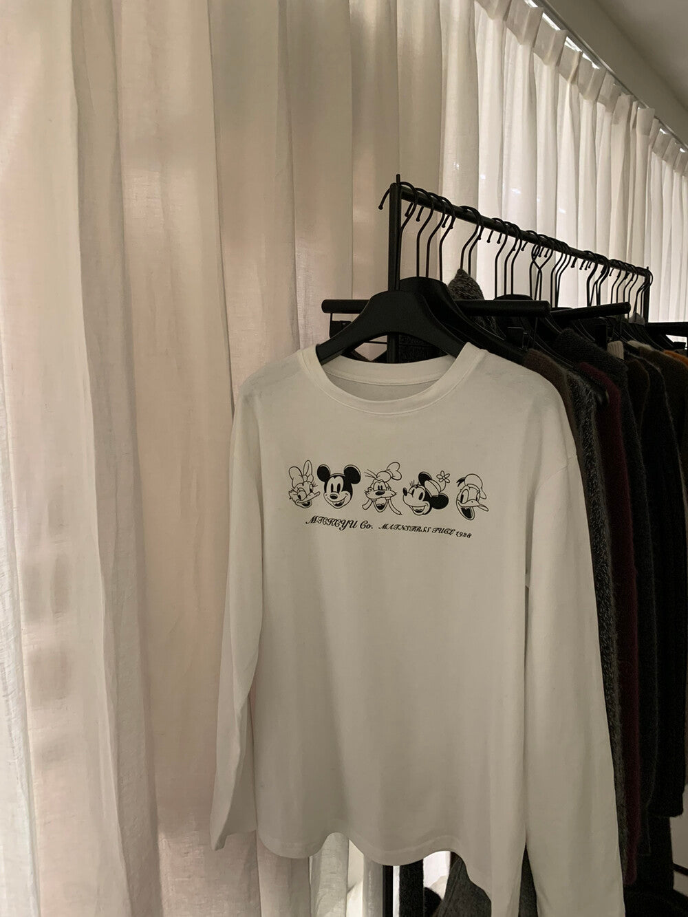 Kelly Designs Brushed Cotton Long-Sleeve Tee – Mickey Mouse Print (Instock)