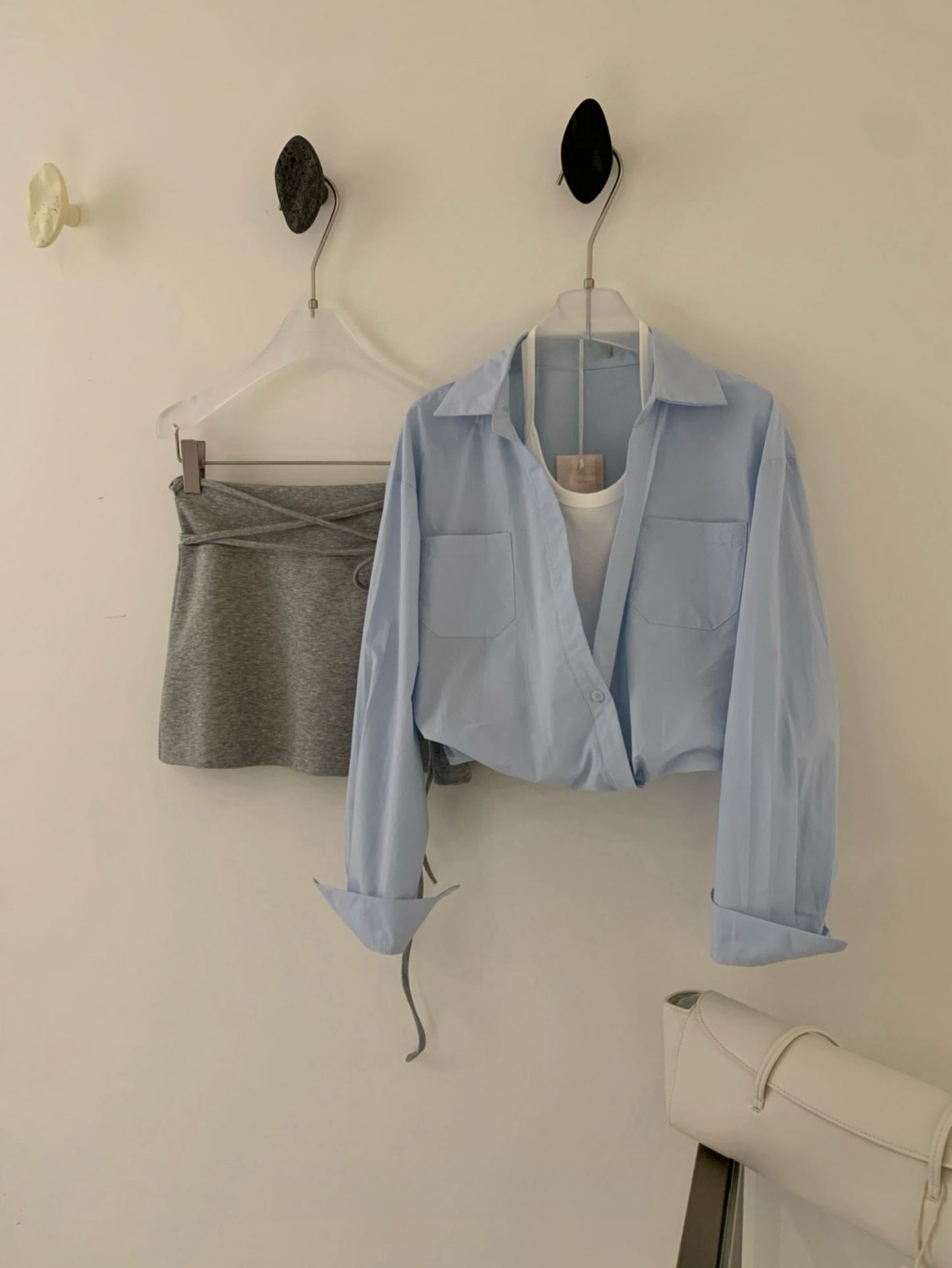 Kelly Designs 2-Piece Casual Set – Fake 2Pcs Shirt, & Mini Skirt (Instock)