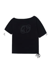 ASON Kiki Boxy Shirring Tee – Black
(Instock)
