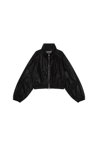 MATIN KIM MATIN COATING CROP BLOUSON IN BLACK (Instock)