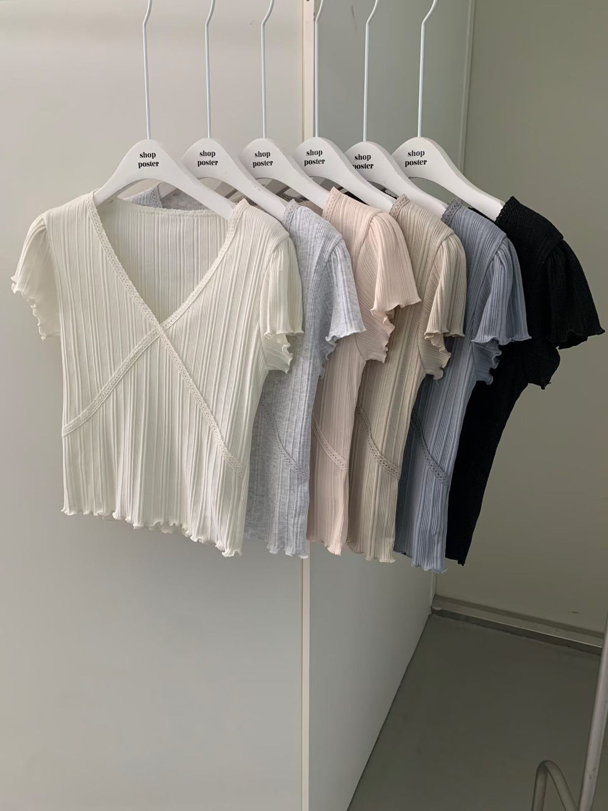 Korean APM Collection V neck Top - 3  Colors (Instock)