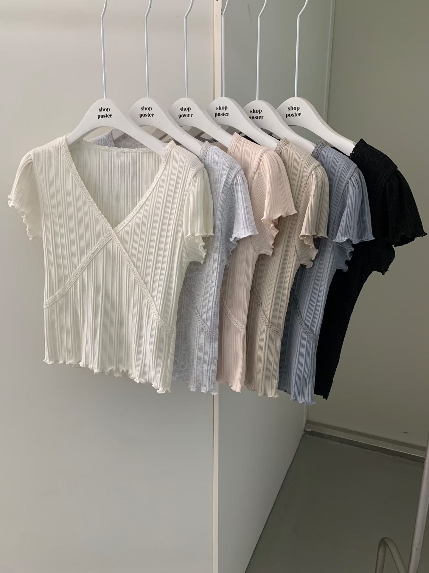 Korean APM Collection V neck Top - 3  Colors (Instock)