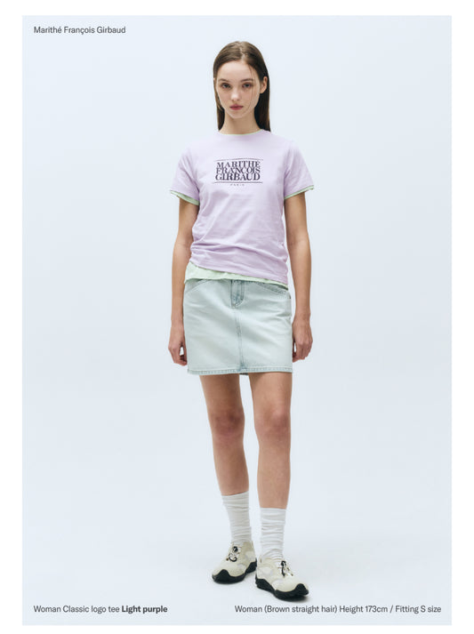 Marithe W CLASSIC LOGO TEE Purple (Instock)
