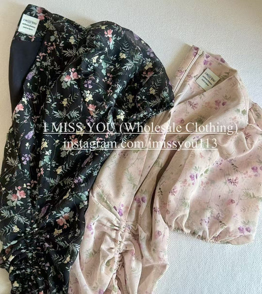 Korean APM Collection I Miss You Black Mid Dress (Instock)