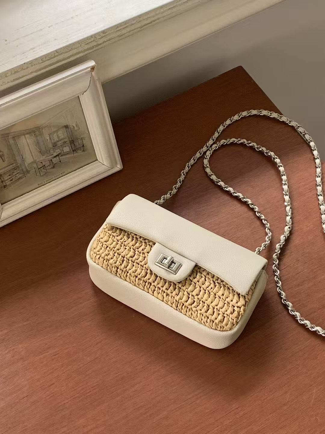 Korean APM Collection Leather White Bag (Instock)