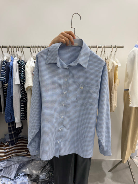 Korean APM Collection Shiny Blue Shirt (10 days)
