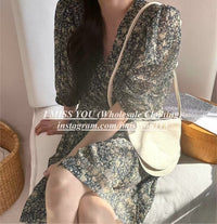 Korean APM Collection I Miss You Black Mid Dress (Instock)