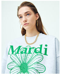 Mardi Mercredi SWEATSHIRT FLOWERMARDI_ GREEN(Preorder)