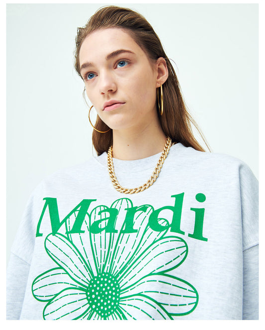 Mardi Mercredi SWEATSHIRT FLOWERMARDI_ GREEN(Preorder)