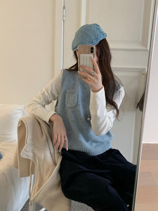 Kelly Designs Wool & Mohair Blend Knit Vest (Instock)