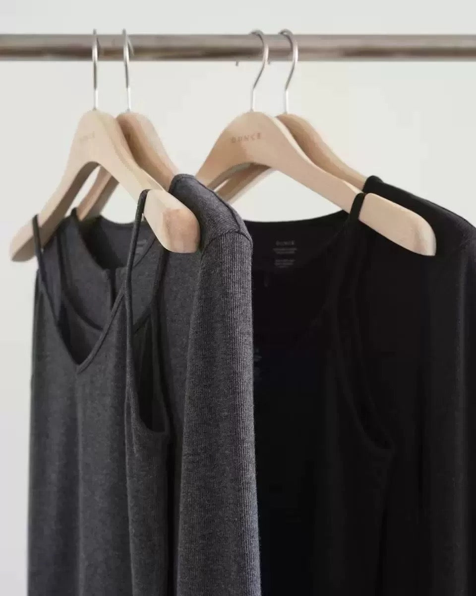Korean APM Collection Ounce Cami Top - Charcoal (Instock)