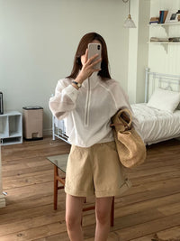 Korean APM Collection Half Zip Up Top-2 Colors (Instock)