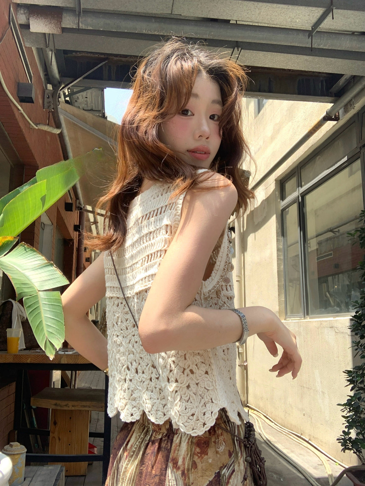 Kelly Designs Hollow-out knitted Tank Top (Instock)