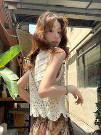 Kelly Designs Hollow-out knitted Tank Top (Instock)