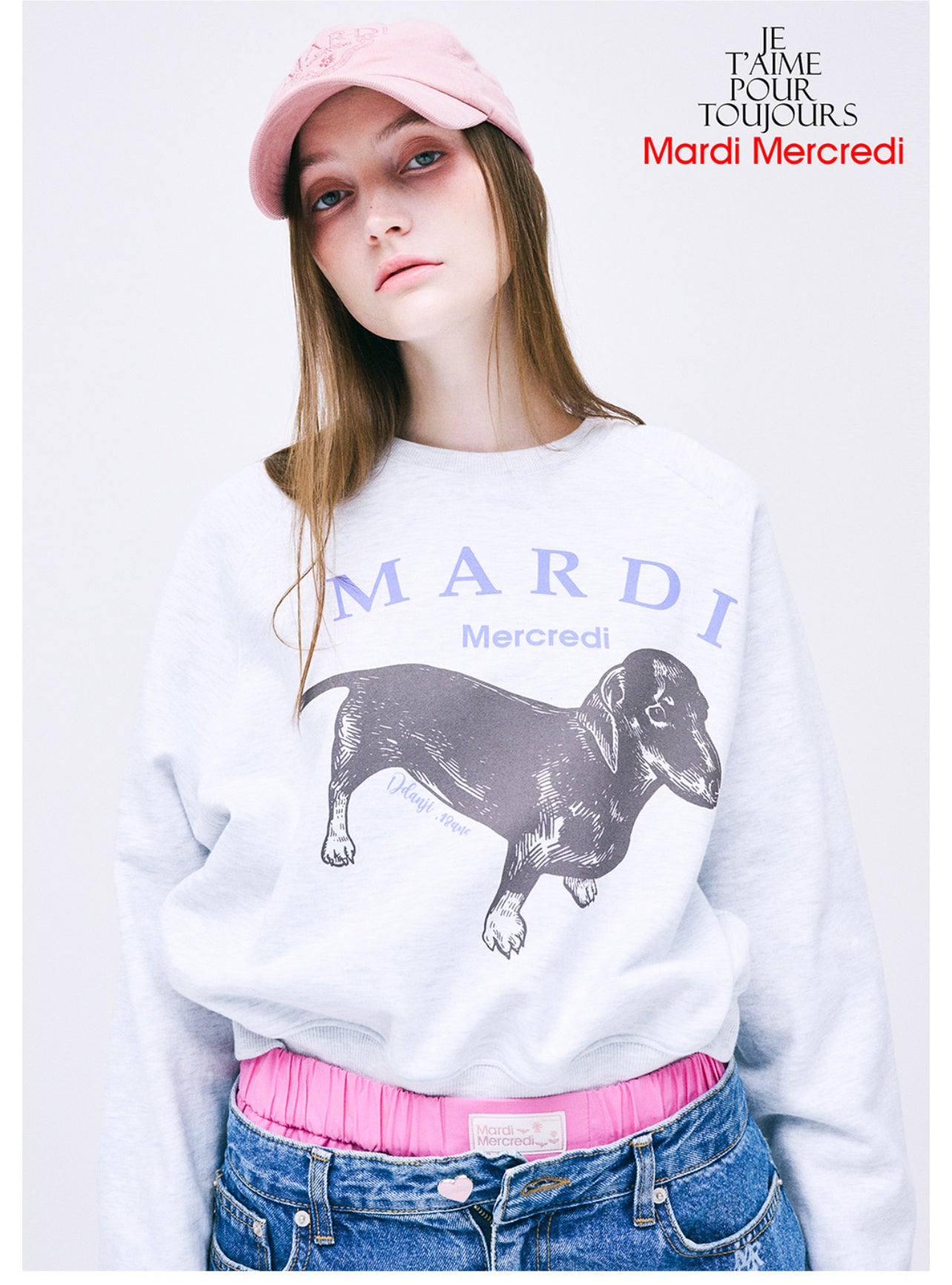 Mardi Mercredi SWEATSHIRT RAGLAN DDANJI_HEATHER PURPLE (Preorder)