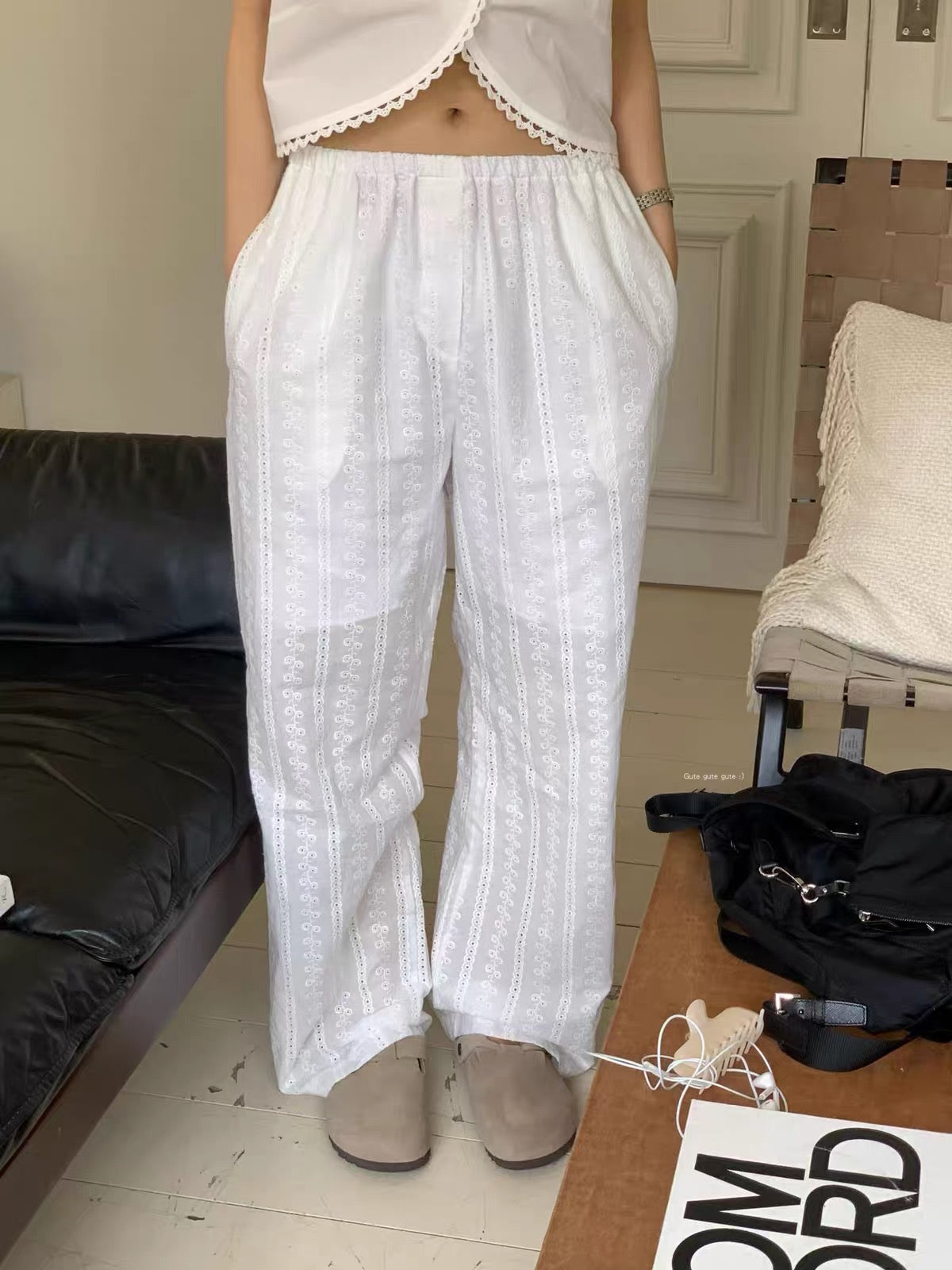 Korean APM Collection Pants White (Instock)