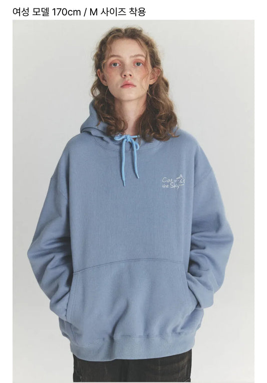 Korean Collection Running Cats Blue Hoodie (Instock)