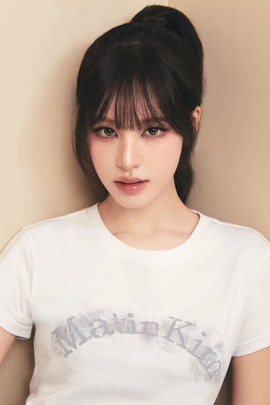 MATIN KIM LOGO CROP TOP IN WHITE (Instock)