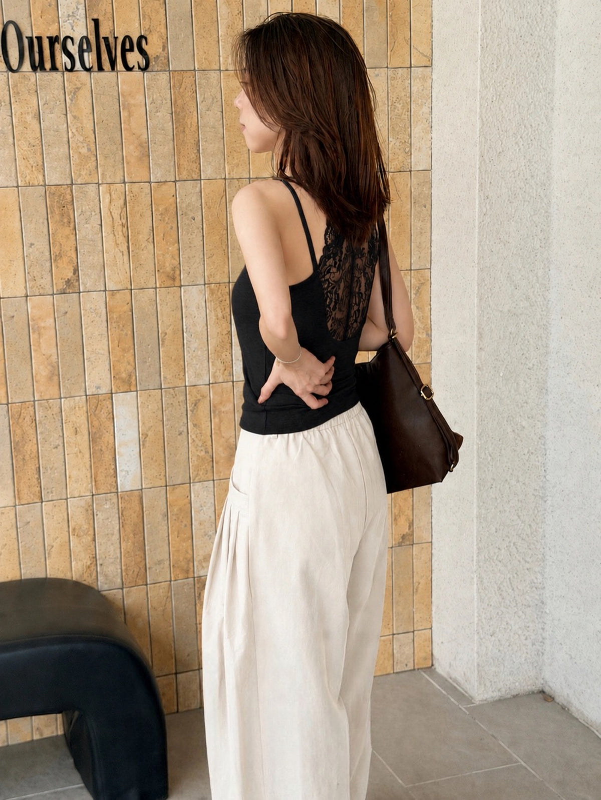 Kelly Designs Lace Back Slim Fit Bra. Tank Top (Instock)