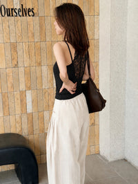 Kelly Designs Lace Back Slim Fit Bra. Tank Top (Instock)