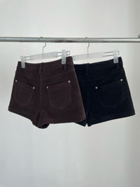 Korean APM Collection Fleece-Lined Corduroy Shorts (Instock)