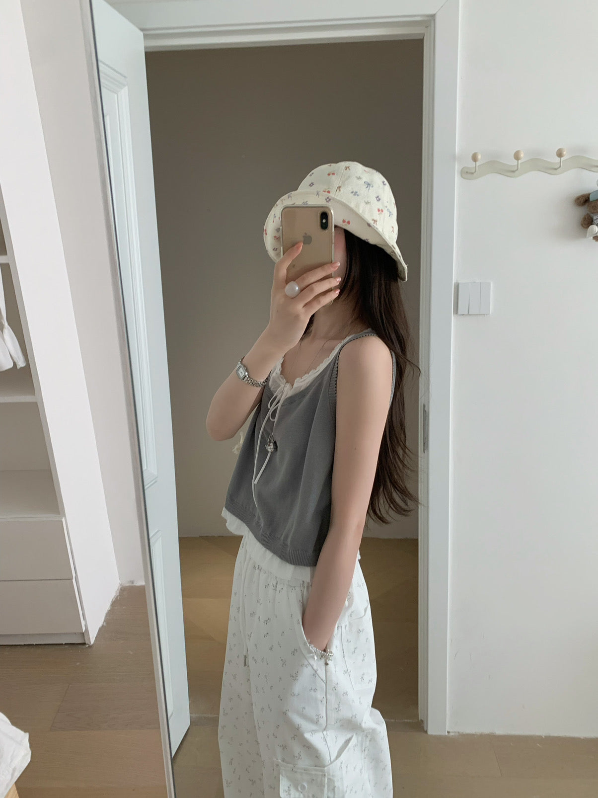 Kelly Designs Fake 2pcs tank top-2 Colors（Instock)