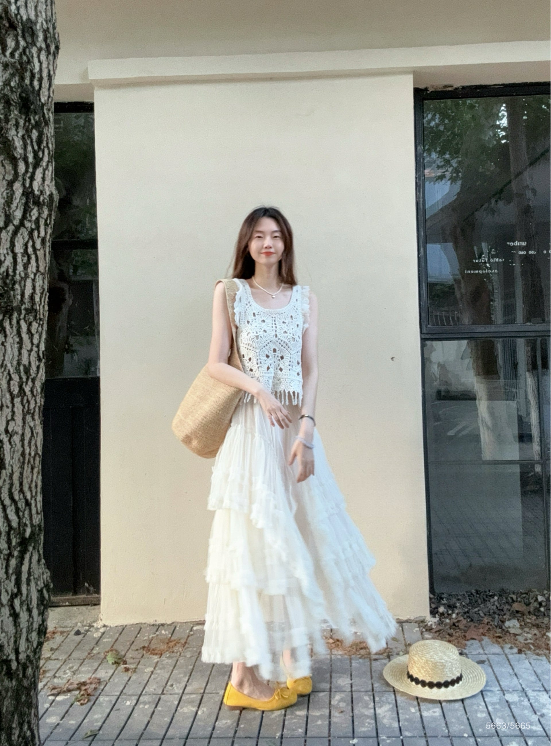 Kelly Designs Layer Beige Skirt & Top (Instock)